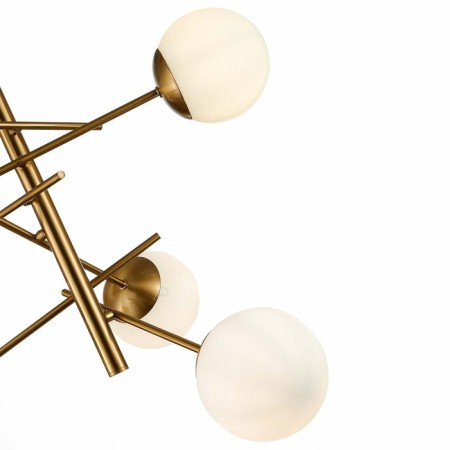 Ceiling EVOLUCE lamp. Sle1099-302-06. Velio. 6x60 watts, E27, 50x50x60 cm, brass color-4