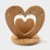 Tea ceramic tea on a wooden stand “Estet”, 6 objects: 2 cups 200 ml, 2 stands 9.5 cm, 2 spoons, white color