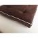 A pillow for a chair 38x38 cm, h 5 cm, brown color, velor, foam rubber, kant