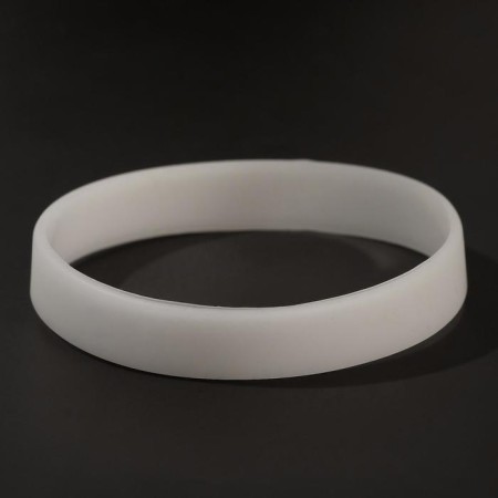 Silicone bracelet "Lighting", white color, 20 cm-1