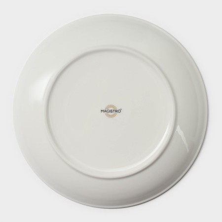 Porcelain dessert plate Magistro la Perle, D = 20 cm, white color-3