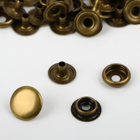 Installation button, omega (o-shaped), iron, d = 15 mm, bronze color-1