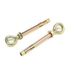 Anchor bolt of scrap, with a ring, galvanized, 10x100 mm, 40 pcs
