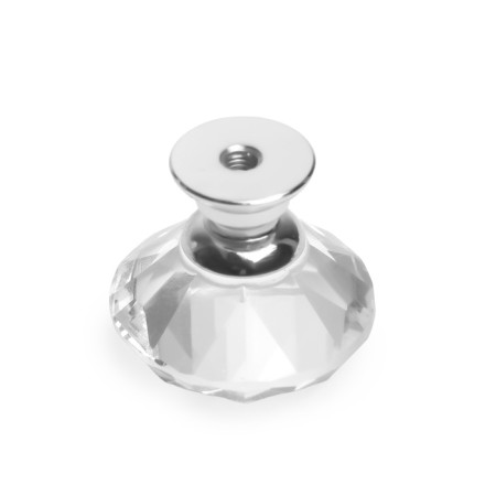 Handle button Cappio, "diamond", glass, d = 25 mm-1