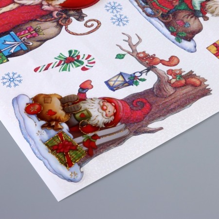 Interior plastic sticker "New Year's toys" 55x35 cm-1