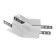 Angle-connector 135 ° Gravity built-in, white