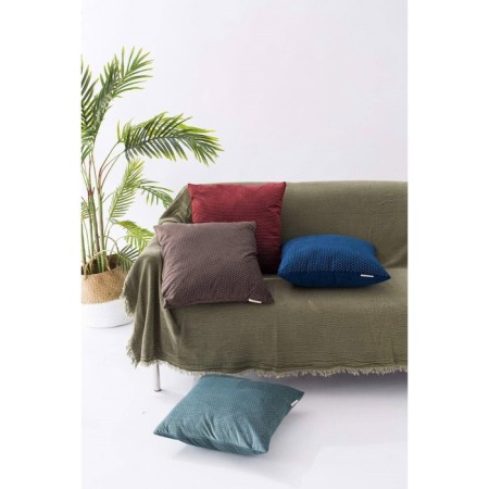 Pillowcase Sofi de Marko "Moulin Rouge", size 45x45 cm, burgundy color-3