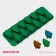 Baking uniform “Christmas tree”, silicone, 32.5 × 11.5 cm, 12 cells, green color