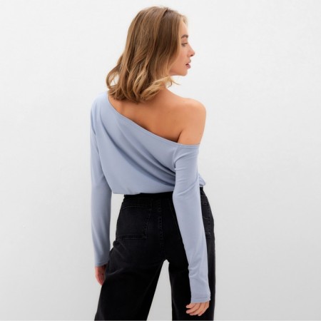 Longslit on one shoulder female minku: Basic line color gray, size 46-2