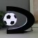 Levitative souvenir Light "Football" black ball d = 8.5 cm 17.5x8.5x17.5 cm