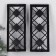 Climber Plastic, glass for 1 candle "Mirror rhombuses" NR 2 pcs D-4 cm silver. 8x12x30.5 cm 90688