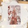 Watercolor card "heat in the shower", embossing, 10 x 15 cm, new year