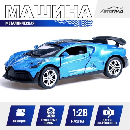 Autograd Metal Metal "coupe", 1:28, light and sound, doors open, blue color
