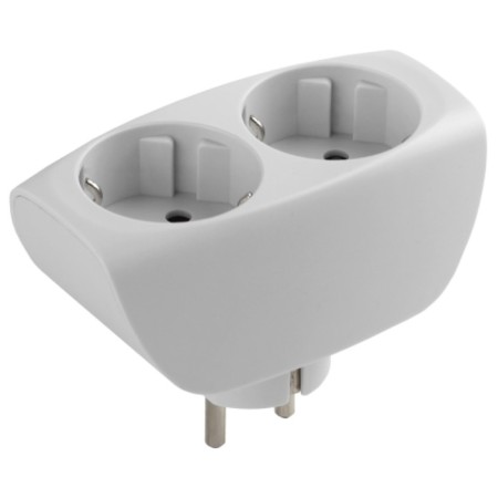 Razeler electric era SP-2E-W 2 sockets with grounding with curtains 16a white