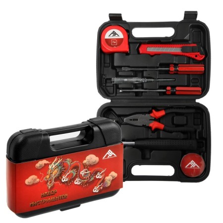 A set of tools in the Case Lom New Year, in gift packaging, 8 items