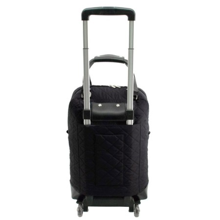 Bag trolley on wheels, textiles, black 34x20x52 cm-1