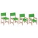 Stool adjustable birch "cornflower", green color
