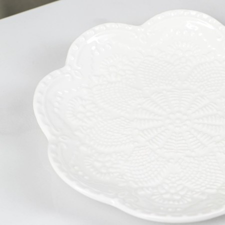 Porcelain dessert shade "Susan", d = 15.5 cm, white color-2