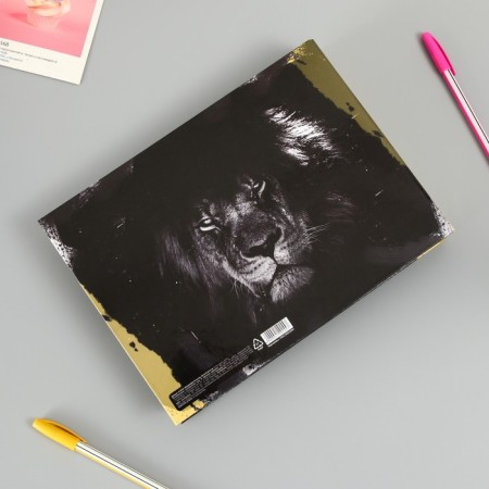 Photo album 25 sheets (corners+rings) "Proud lion" 27x19 cm-7