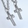 Kulons "Demetrons" Crosses are hollow, color silver, 45 cm