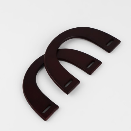 Handles for the bag wooden, 11.5 × 17 cm, brown color-1