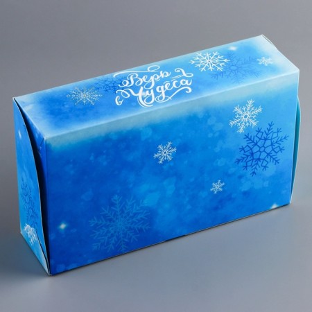 New Year. The box is folding, confectionery packaging without a window "Warm moments", 25 x 15 x 7 cm-3