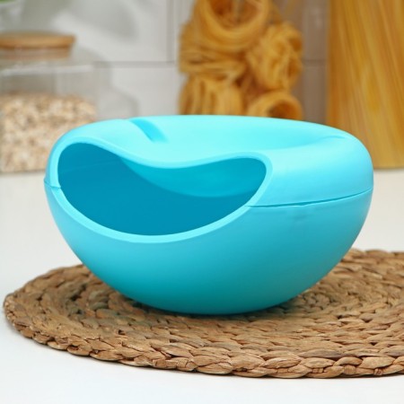 Plastic plate for seeds and nuts "PLETER", 20 × 11 cm, with a stand for the phone, color mix