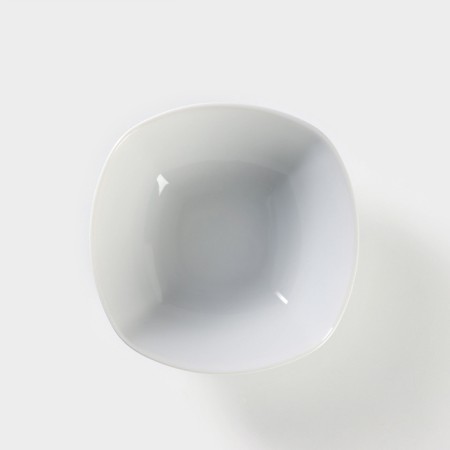 Porcelain salad, 300 ml, d = 13.1 cm, square, white color-1
