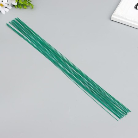 Wire for creativity "Blumentag" 0.55 mm, 30 pcs, 40 cm, in a plastic braid green