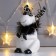 Souvenir Ceramics "Losik with a Christmas tree" white-black with gold, fluff 18.2x10x10.5 cm