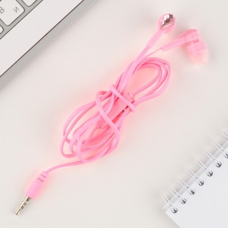 Vacuum headphones with rhinestones, pink-1