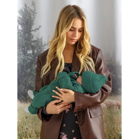 Knitted Knitted Children's Pure Love Tot, height 74 cm, green color-5