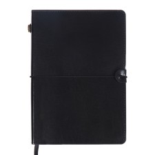 Dated diary 2024 A5 176 sheets, Devente.Saltos, soft cover of artificial leather, lies, cream block 70 g/m2, black