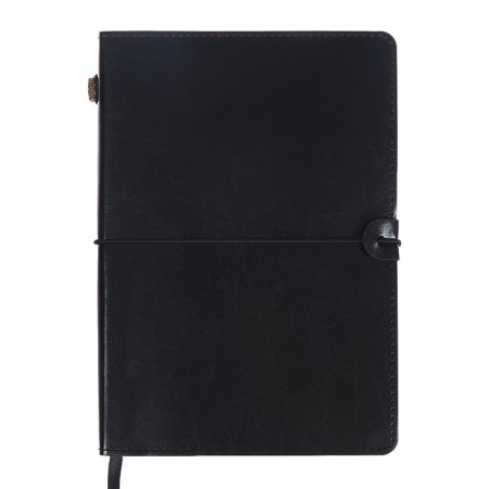 Dated diary 2024 A5 176 sheets, Devente.Saltos, soft cover of artificial leather, lies, cream block 70 g/m2, black