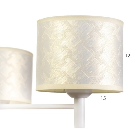 Chandelier 1091/3wt 40W E27 white 60x60x38-78 cm Bayerlux-5