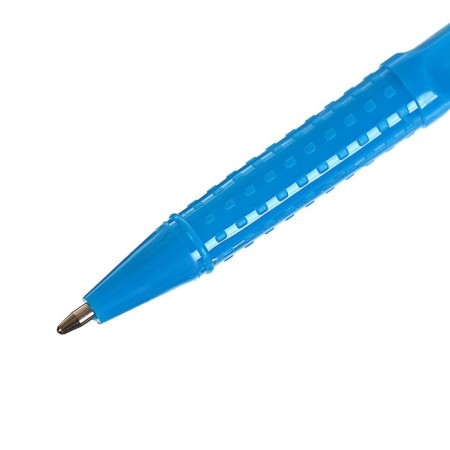 Ballpoint pen "Fluor" 0.7 mm, blue rod, case, mix (barcode on the piece)-1