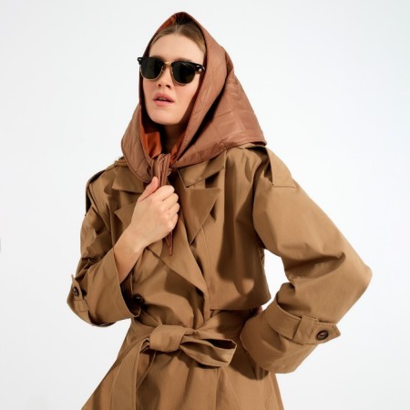 Women's scarf minku: casual collection brown color