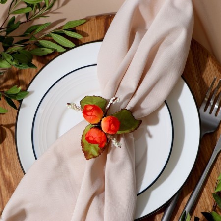 Ring for napkins "Bouquet", Orange color