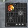 Hon surface Delvento V45V35B001, gas, 3 burners, black