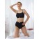 Female top on thin adjustable straps Mirey, size 44, black color