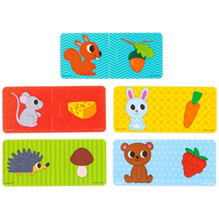 Soft puzzle for kids "Who eats what?", 5 puzzles, crush me-1