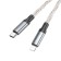Hoco U112, Type -C cable - Lightning, 3 A, 1 m, transparent, pd, data transfer, PVC, gray