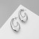 Earrings Metal "Abstraction" Hook Mach, Color silver