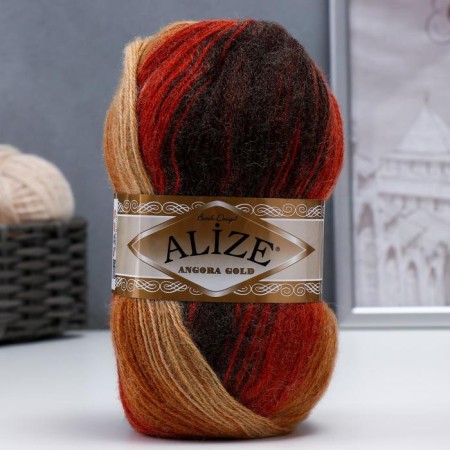 Yarn "Angora Gold Batik" 20% wool, 80% acrylic 550m/100g (2626)
