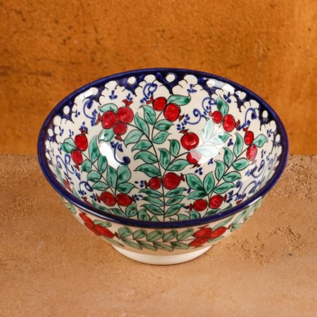 Rishtan ceramics "Grenates" 15 cm, small, mix