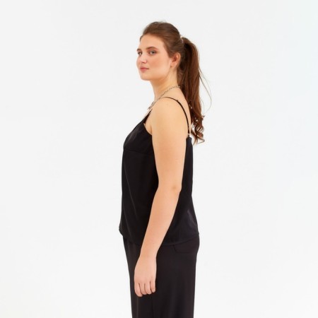 Top female minku "Silk pleasure", Black color, size 48-1