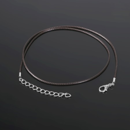 Nylon cord d = 1.5 mm, 43 cm with an extension cord, brown color