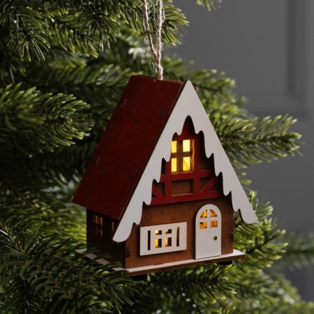 Submissive Sveta "Winter House", 9x5.5x10 cm, 1 LED, AG10X3 (in the set), glow warm white