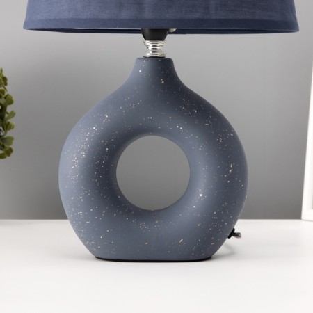 Hand lamp with lampshade Risalux "Angelica", 1 × 40 W, E14, Blue, 22 × 22 × 32 cm-4