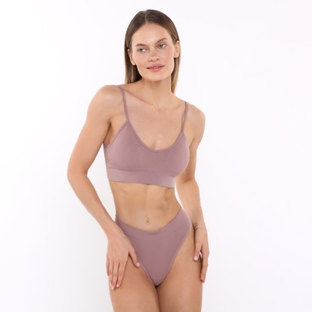 Female set (top, thongs), brown color, size 42-46